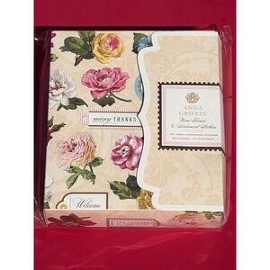 Anna Griffin Mini Flower & Sentiment Stickers 120 Count 3D Embellishments Box